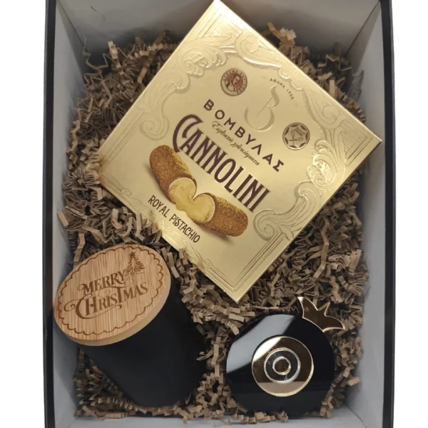 Black-gold Xmas 2 Premium χριστουγεννιάτικο εταιρικό δώρο με ελληνικά προϊόντα