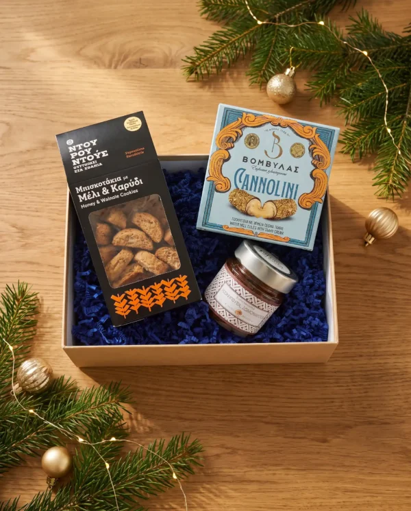 Merry & Sweet Holiday Gift Premium χριστουγεννιάτικο εταιρικό δώρο με ελληνικά προϊόντα