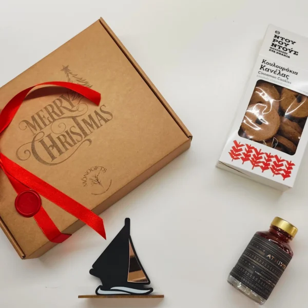 Santa’s Voyage Box 2 Premium χριστουγεννιάτικο εταιρικό δώρο με ελληνικά προϊόντα
