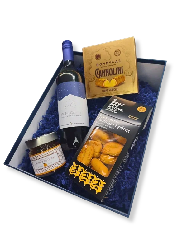 Starry Night Gourmet Box Premium χριστουγεννιάτικο εταιρικό δώρο με ελληνικά προϊόντα